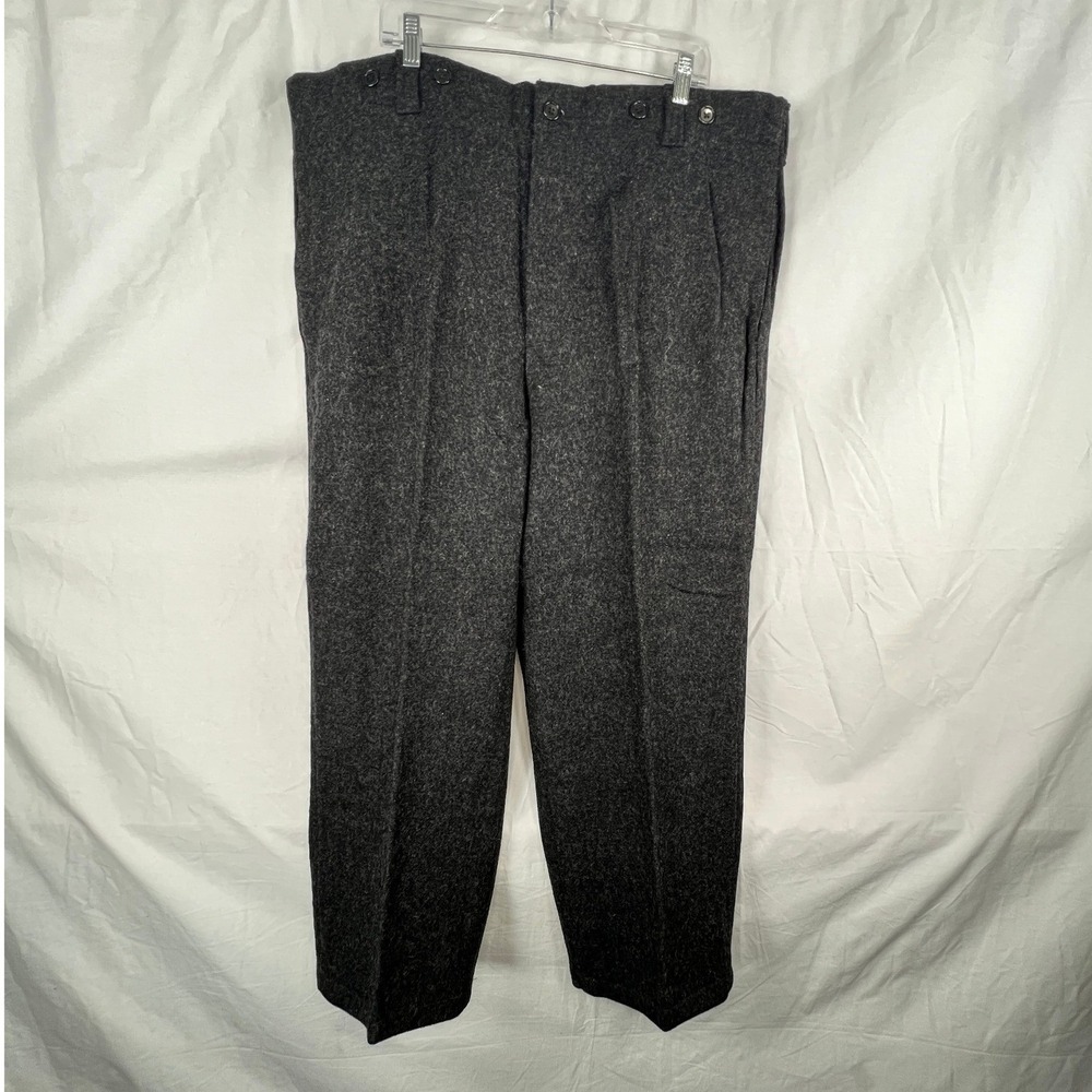 Woolrich Mens 42 Charcoal Gray‎ Wool Pants Trousers Y2K Heritage Outdoor Hunting